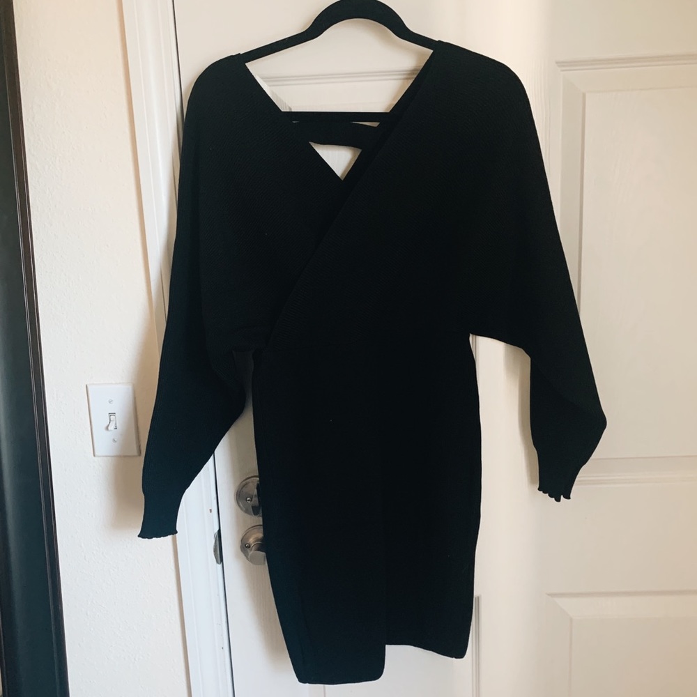 Black sweater dress